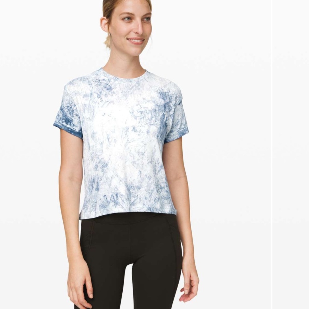 Lululemon Train to Be Short Sleeve Tee White Luna